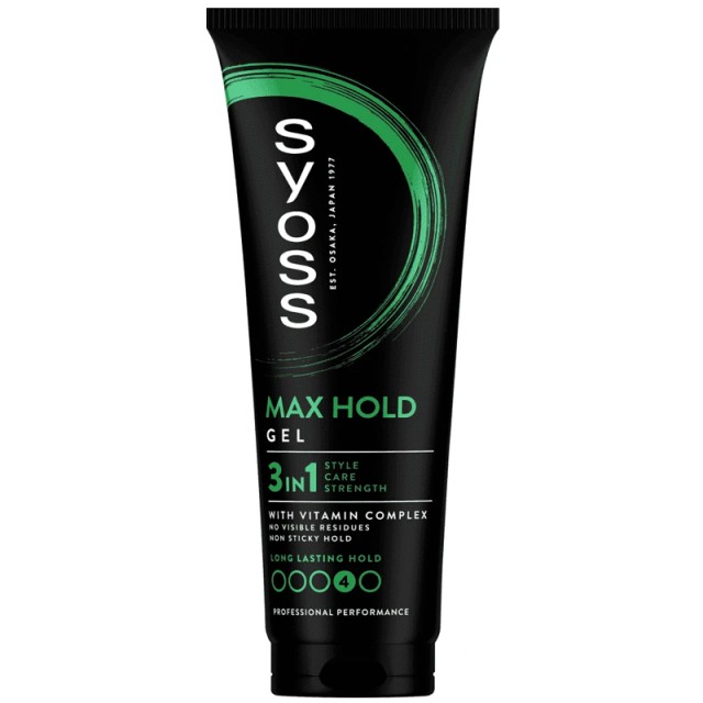Syoss Max Hold Power Gel, Τζελ Μαλλιών για Πολύ Δυνατό Κράτημα, 250ml