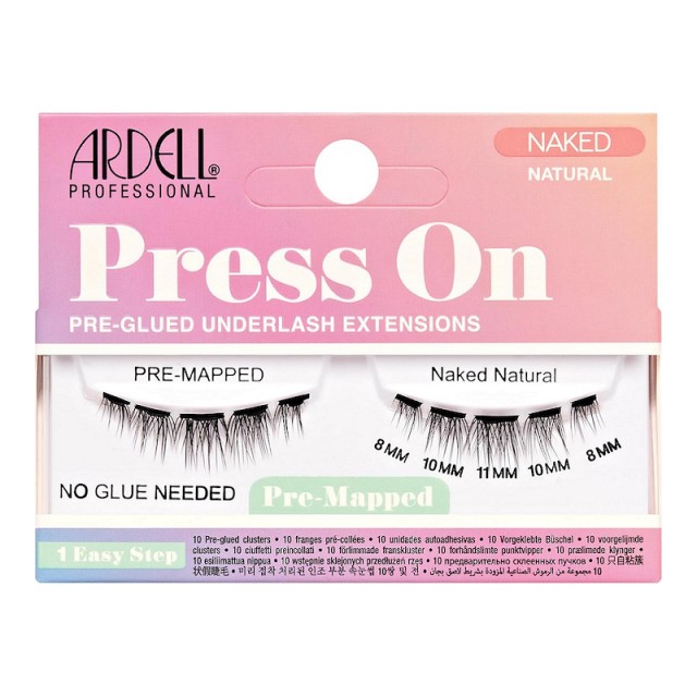 Ardell Press On Pre-Mapped Naked Natural Προκολλημένες Βλεφαρίδες Underlash 10 τεμ.