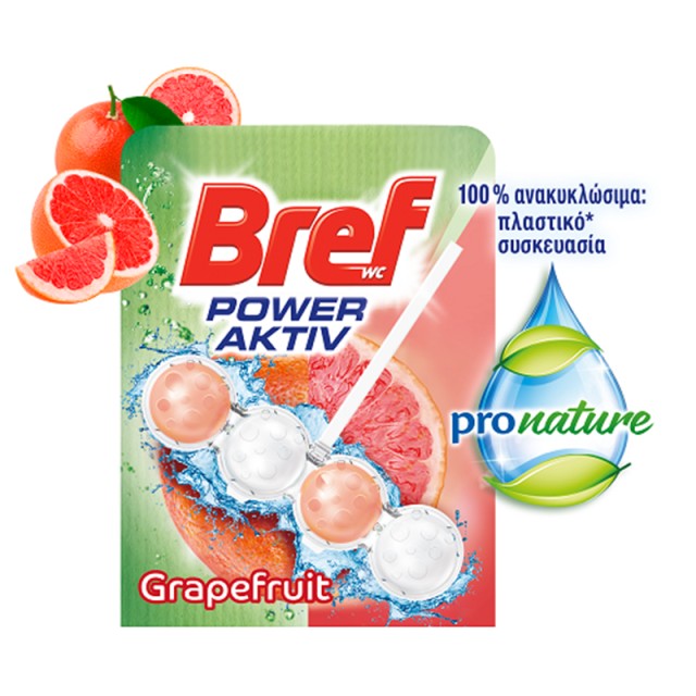 Bref Wc Block Pro Nature Grapefruit, Μπλοκ Τουαλέτας (50g)