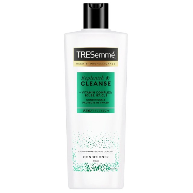 TRESemmé Replenish & Cleanse Conditioner, Κρέμα Μαλλιών με Βιταμίνη C και Σύμπλεγμα Βιταμινών B3, B5, B7, E, για Λιπαρά Μαλλιά, 400ml