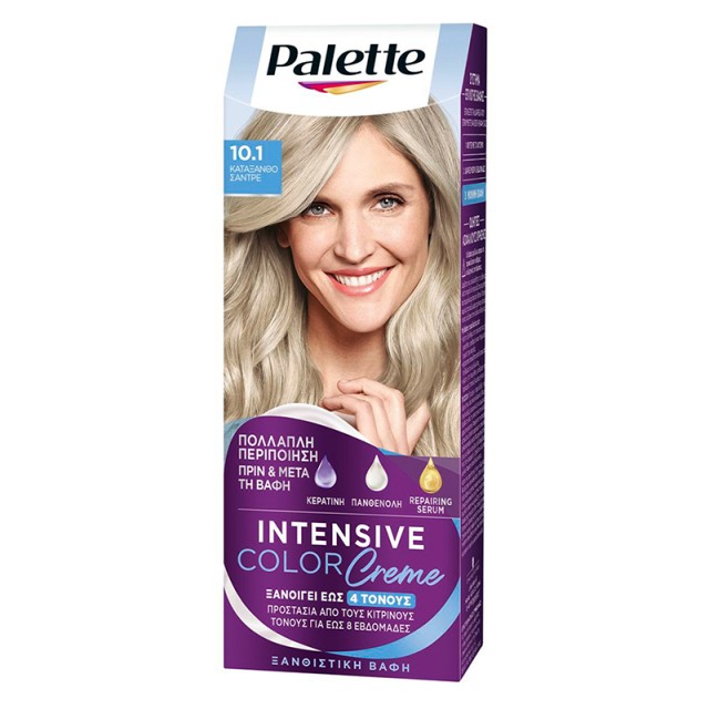 Schwarzkopf Palette Intensive Color Creme Μόνιμη Κρέμα Βαφή Μαλλιών No 10.1 Κατάξανθο Σαντρέ, 1τμχ