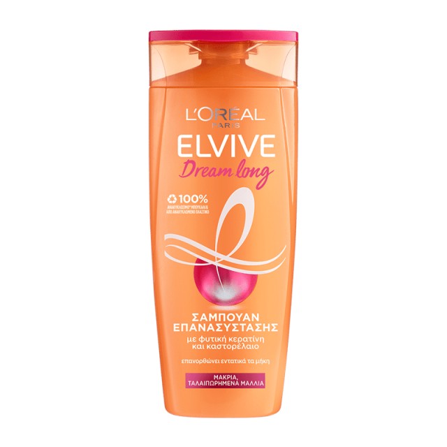 LOreal Paris Elvive Dream Long, Σαμπουάν για Μακριά & Ταλαιπωρημένα Μαλλιά, 400ml
