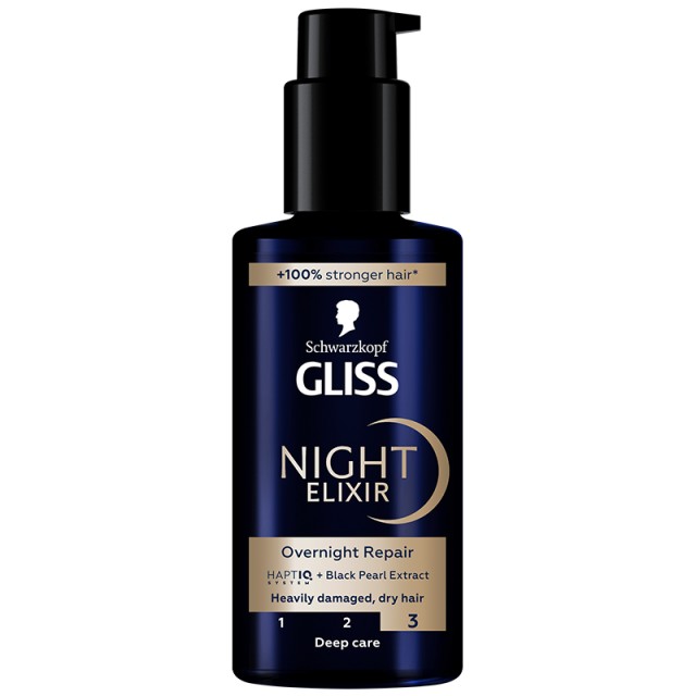 Schwarzkopf Gliss Night Elixir Ultimate Repair Θεραπεία Επανόρθωσης Μαλλιών 100ml
