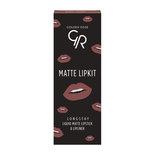 Golden Rose Matte Lip Kit Rose Taupe 6ml
