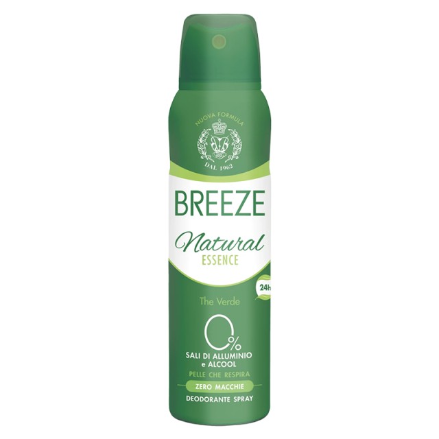 Breeze Natural Essence Deo Spray 0% Alcohol, Αποσμητικό Σπρέι, 150ml