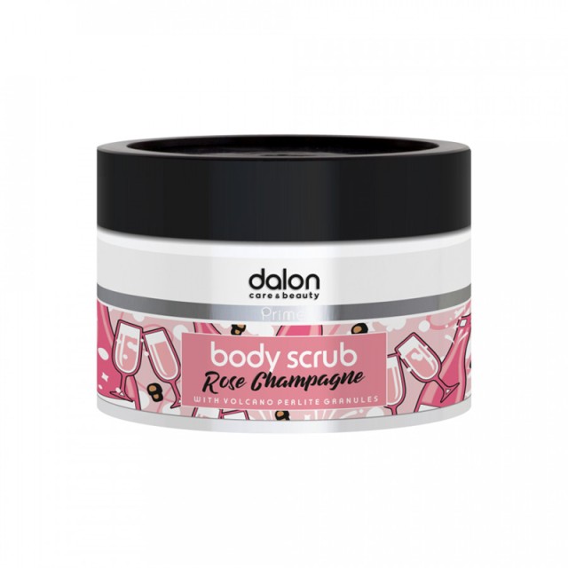 Dalon Prime Body Scrub Rose Champagne, Κρέμα Απολέπισης με Κόκκους Ηφαιστειακού Περλίτη & Εκχύλισμα Αλόης, 500ml