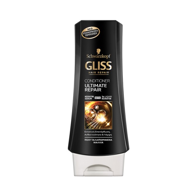 Gliss Ultimate Repair Conditioner, Μαλακτική Κρέμα Μαλλιών Προστασίας Χρώματος για πολύ ταλαιπωρημένα και πολύ ξηρά μαλλιά, 200ml