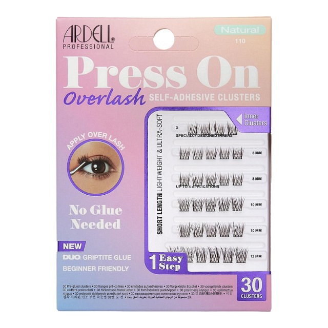 Ardell Press On Overlash Natural 110 Προκολλημένες Βλεφαρίδες 30 τεμ.