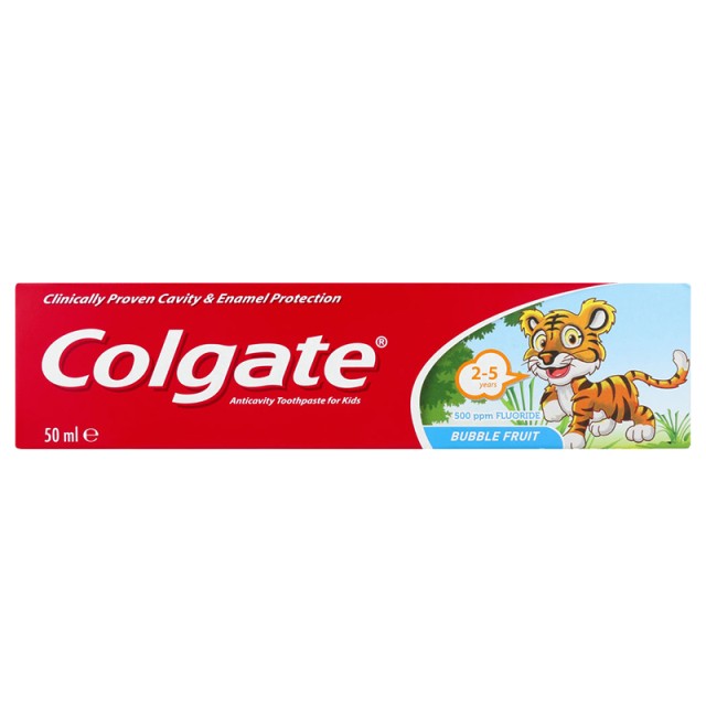 Colgate Junior Bubble Fruit 2-5 ετών, Παιδική Οδοντόκρεμα, 50ml