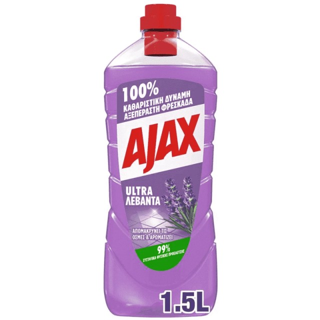 Ajax Ultra Λεβάντα, Υγρό Καθαριστικό Δαπέδου 1,5lt