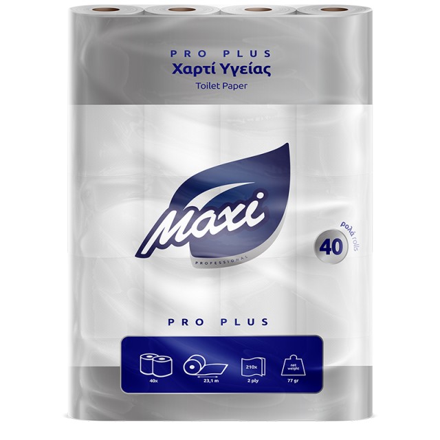 Maxi Pro Plus, Χαρτί Υγείας 2φυλλο 85γρ, 40τμχ
