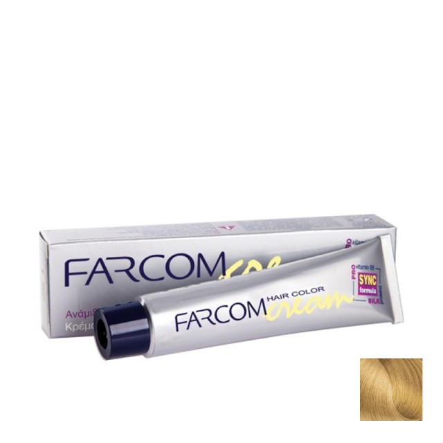 Farcom No 9 Ξανθό Πολύ Ανοιχτό Μόνιμη Βαφή Μαλλιών με Πρωτεΐνες Μεταξιού & Προβιταμίνη Β5, 60ml