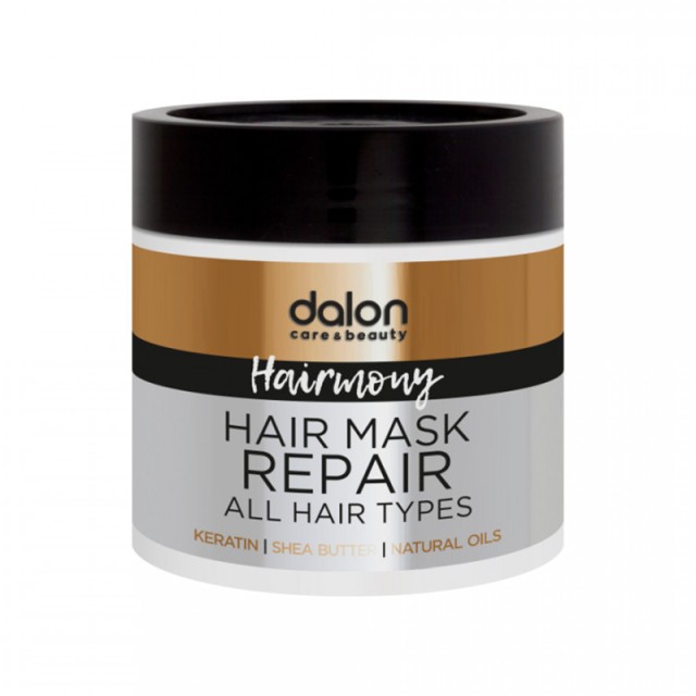 Dalon Repair Hair Mask, Μάσκα Μαλλιών Επανόρθωσης για Λάμψη & Διατήρηση Χρώματος με Έλαιο Αβυσσηνίας & Έλαιο Argan, 500ml