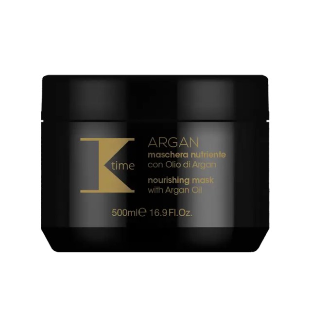 K-Time Argan Time Nourishing Mask with Argan Oil, Μάσκα Περιποίησης & Ενδυνάμωσης Μαλλιών με Έλαιο Αργκάν για Ξηρά & Θαµπά µαλλιά 500ml