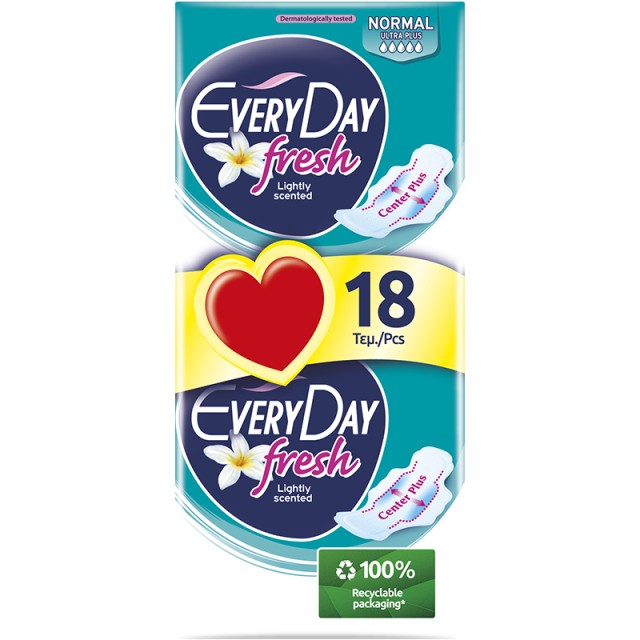 Every Day Σερβιέτες Fresh NORMAL Ultra Plus Value Pack 18 τεμ.