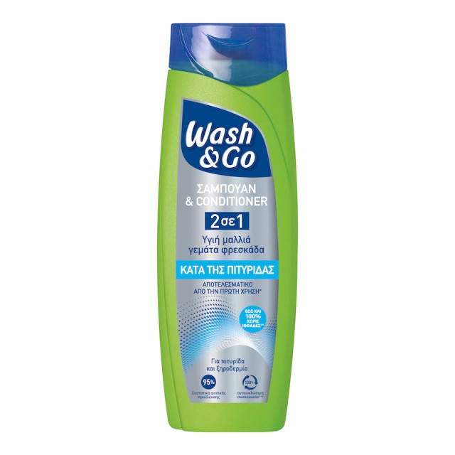 Wash & Go Anti-Dandruff Σαμπουάν κατά της Πιτυρίδας 360 ml