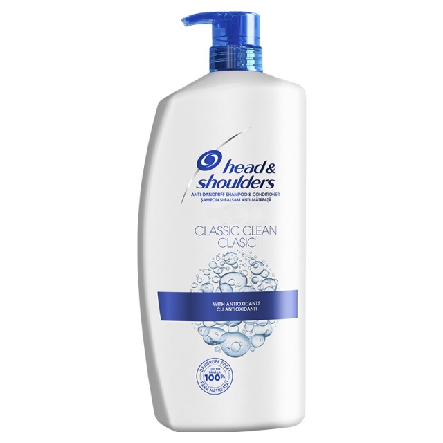 Head & Shoulders Classic Clean, Αντιπιτυριδικό Σαμπουάν με Αντλία, 950 ml