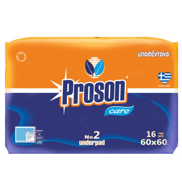 Proson Care, Υποσέντονα 60x60cm, 16τμχ