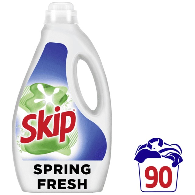 Skip Υγρό Απορρυπαντικό Πλυντηρίου Ρούχων Spring Fresh, 90Μεζ 4,5lt