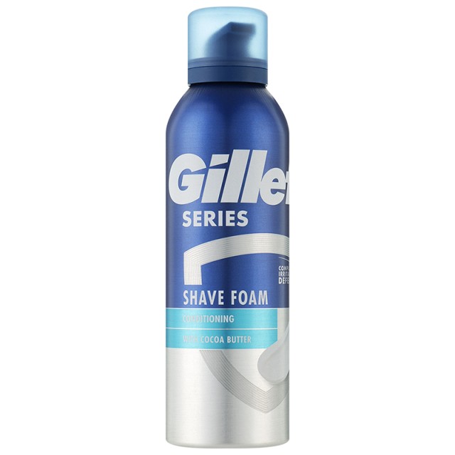 Gillette Series Conditioning with Cocoa Butter, Αφρός Ξυρίσματος Με Βούτυρο Κακάο, 200ml
