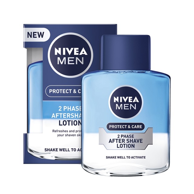 Nivea Men Protect & Care After Shave Lotion 2 σε 1 με Προ-Βιταμίνη Β5 & Γρήγορη Απορρόφηση, 100ml