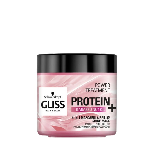 Gliss Protein & Babassu Nut Oil Mask, Μάσκα Λάμψης για Ταλαιπωρημένα & Βαμμένα Μαλλιά, 400ml