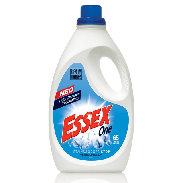 Essex One Stains & Odor Stop, Υγρό Απορρυπαντικό Ρούχων 65μεζ. 3,25lt