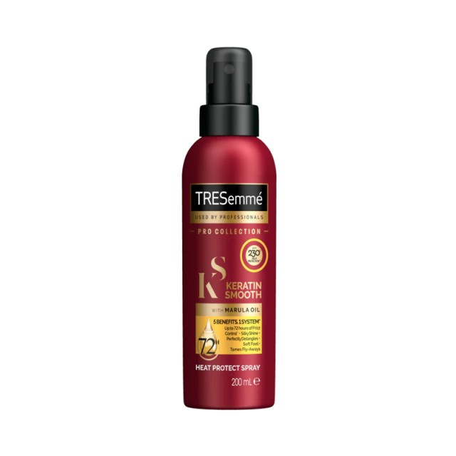 TRESemmé Keratin Smooth Heat Protect Spray With Marula Oil, Σπρέι Προστασίας Μαλλιών από τη Θερμότητα & Κατά του Φριζαρίσματος, 200ml