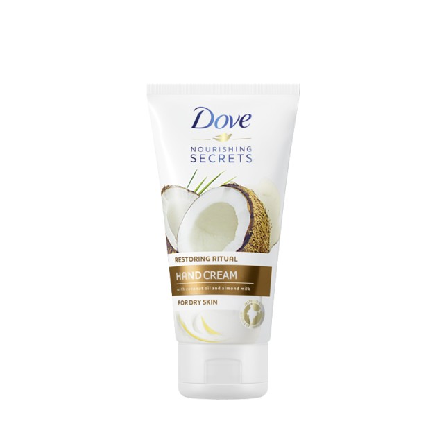 Dove Restoring Ritual Coconut Oil & Almond Milk Hand Cream, Κρέμα Χεριών για Ξηρό Δέρμα, 75ml