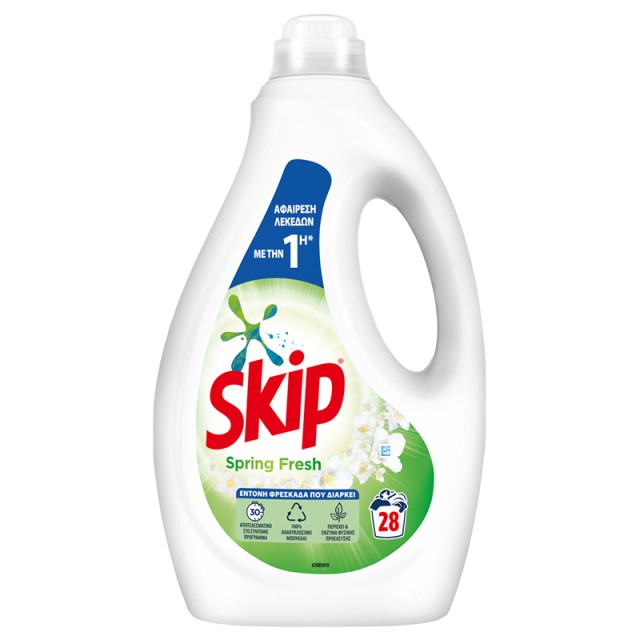 Skip Spring Fresh, Υγρό Πλυντηρίου Ρούχων, 28μεζoύρες 1,4lt