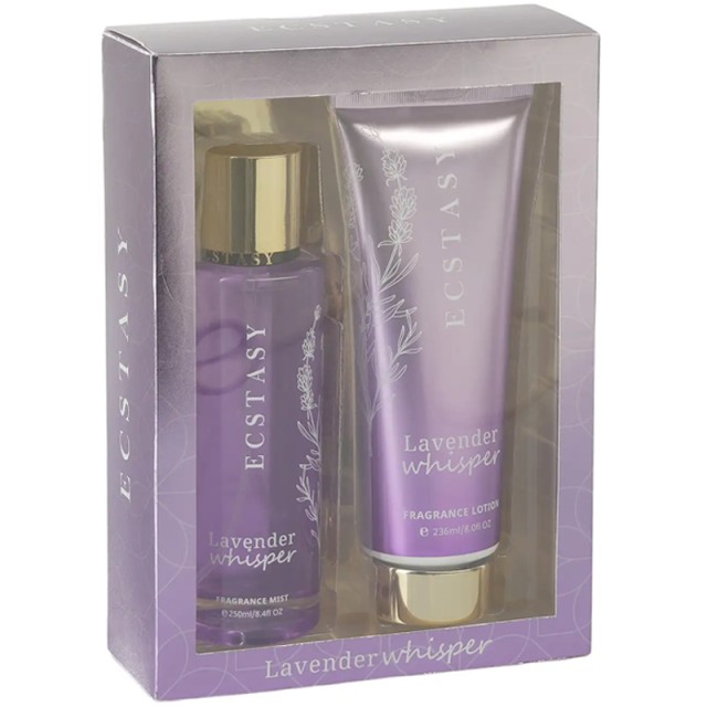 Ecstasy Lavender Whisper Gift Set: Body Cream 236ml & Body Mist 250ml, Σετ Δώρου Περιποίησης