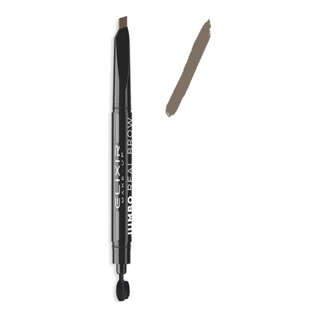 Elixir Jumbo Real Brow Νο874-02 Καφέ Σκούρο Αδιάβροχο Μηχανικό Μολύβι Φρυδιών 0,28 g