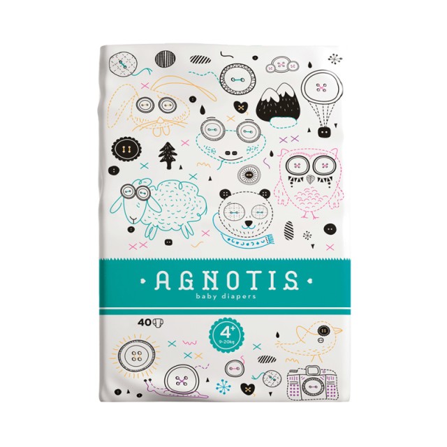 Agnotis Βρεφικές Πάνες No 4+ (9-20kg), 40τμχ