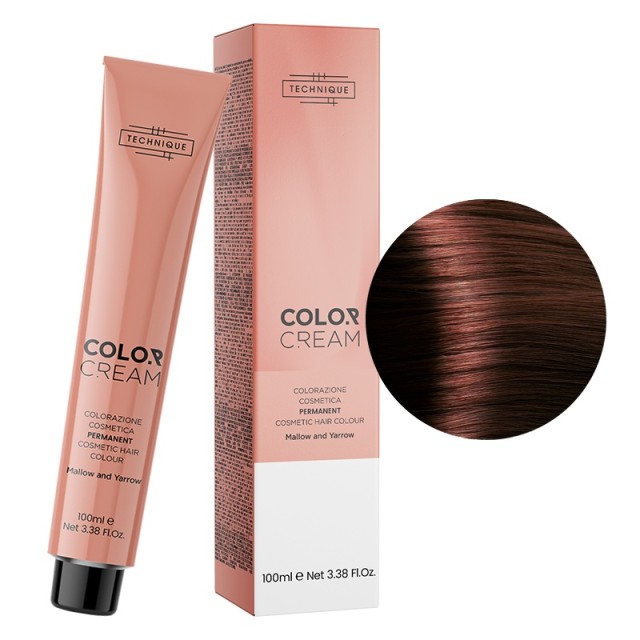 Technique Color Cream Gold Αποχρώσεις, Μόνιμη Βαφή σε Σωληνάριο, 100ml - Ξανθό Σκούρο Ταμπά 6.34