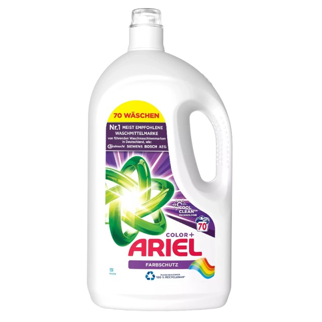 Ariel Color Προστασία Χρώματος, Υγρό Απορρυπαντικό Ρούχων 70 μεζ. 3,85lt