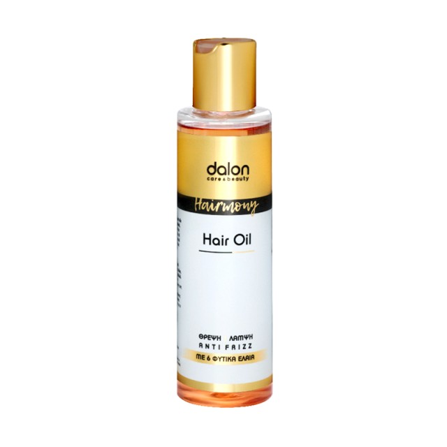 Dalon Hairmony Hair Oil, Έλαιο Περιποίησης Μαλλιών με Έλαια Argan, Αμυγδάλου, Αβοκάντο, Ελιάς & Jojoba κατά του Φριζαρίσματος για Θρέψη & Λάμψη, 150ml