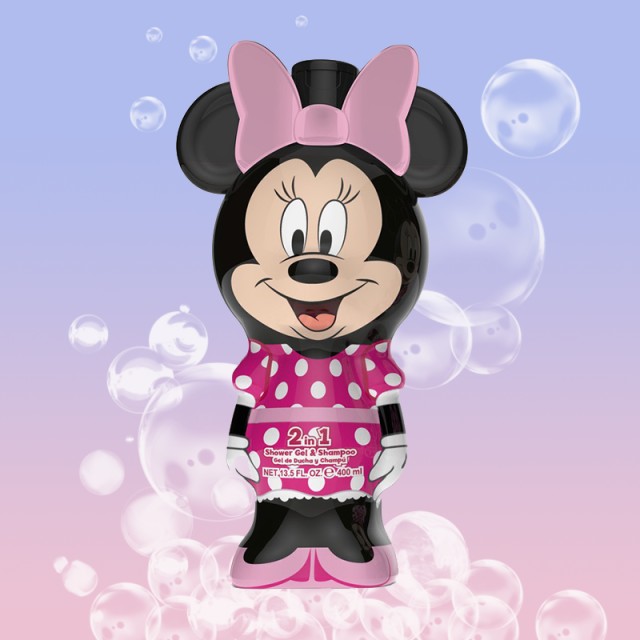 Air Val Minnie 2 in 1 Shower Gel & Shampoo 2D, Παιδικό Σαμπουάν & Αφρόλουτρο, 400ml