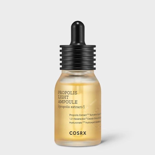 COSRX Full fit Propolis Light Ampoule, Αμπούλα Εντατικής Περιποίησης με Εκχύλισμα Πρόπολης, Υαλουρονικό & Πανθενόλη για Λαμπερό & Λείο Δέρμα, 30ml