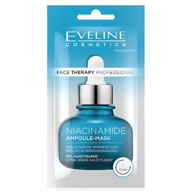 Eveline Face Therapy Professional Imperfection Reducing Mask Niacinamide,Μάσκα Προσώπου για Ενυδάτωση & Ρύθμιση Λιπαρότητας της Επιδερμίδας, 8ml