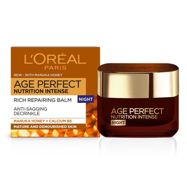 Loreal Age Perfect Εντατική Θρέψη, Κρέμα Νύχτας για Βαθιές Ρυτίδες, 50ml