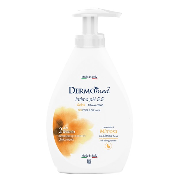 Dermomed Mimosa Relax Intimate Wash PH 5,5, Ήπιο Καθαριστικό Κρεμοσάπουνο για την Ευαίσθητη Περιοχή, 300ml