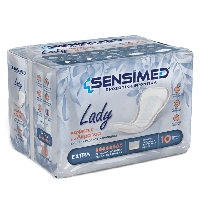 Sensimed Σερβιέτες Ακράτειας Lady Extra 10τεμ.