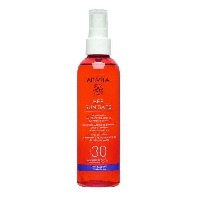 Apivita Bee Sun Safe Λάδι Σώματος για Μαύρισμα & Μεταξένια Αίσθηση SPF30, 200ml