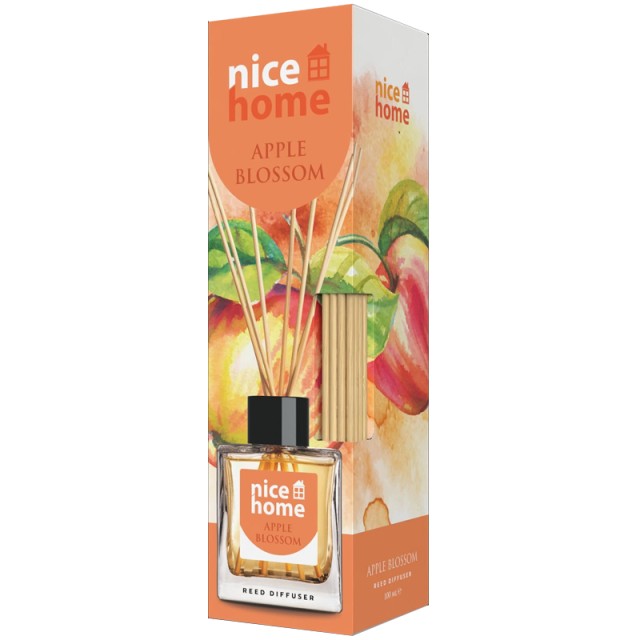 Nice Home Reed Diffuser Apple Blossom Αρωματικά Στικς Χώρου 100ml