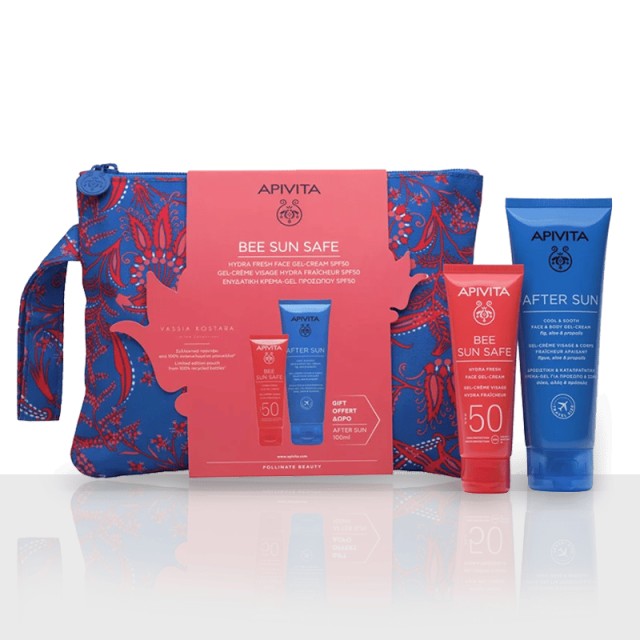 Apivita Νεσεσέρ by Vassia Kostara με Hydra Fresh Face Gel-Cream Ενυδατική Κρέμα-Gel Προσώπου Spf50, 50ml & Δώρο After Sun Δροσιστική & Καταπραϋντική Κρέμα-Gel για Πρόσωπο & Σώμα, 100ml
