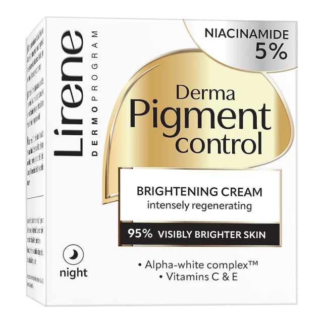 Lirene Derma Pigment Control Κρέμα Νύχτας Λάμψης με 5% Νιασιναμίδη 50ml
