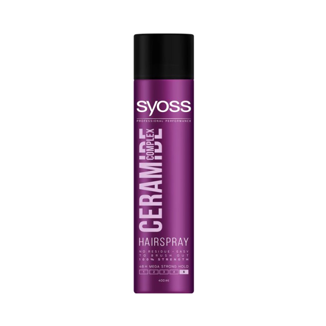 Syoss Ceramide Complex Hairspray, Λακ Μαλλιών για Πολύ Δυνατό Κράτημα, 400ml