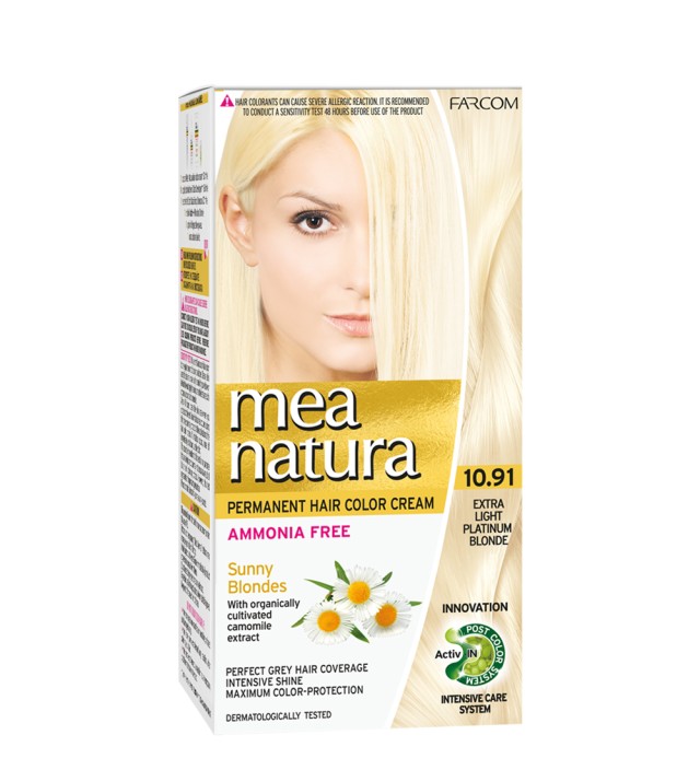 MEA NATURA Σετ Βαφής Χωρίς Αμμωνία, Νο10.91 60ml