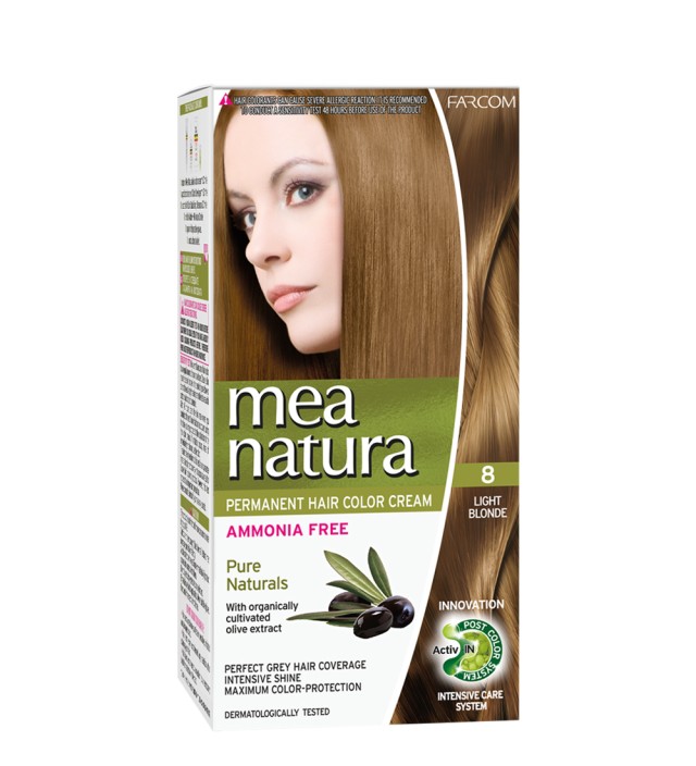 MEA NATURA Σετ Βαφής Χωρίς Αμμωνία, Νο.8 60ml