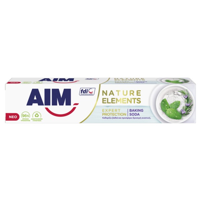 Aim Nature Elements Baking Soda, Οδοντόκρεμα, 75ml